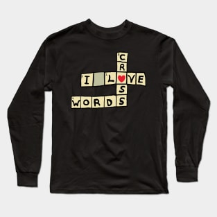 I Love Crosswords Long Sleeve T-Shirt